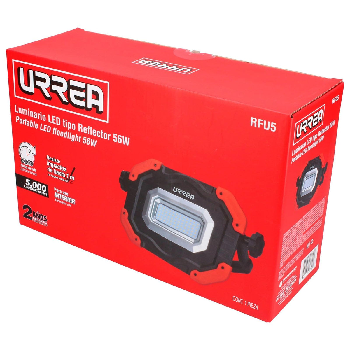 Urrea RFU5 Reflector de LED SMD 127 V - 60 Hz de 5,000 lm