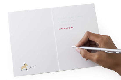 Hallmark Signature - Tarjeta de baby shower para padres nuevos (iconos del bebé) a un bebé, felicitaciones, revelación de género