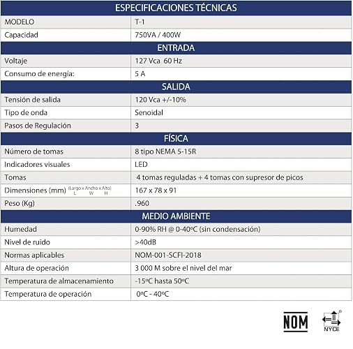 VICA REGVIC090 Regulador T1-750 Va, 400 W | 400 W