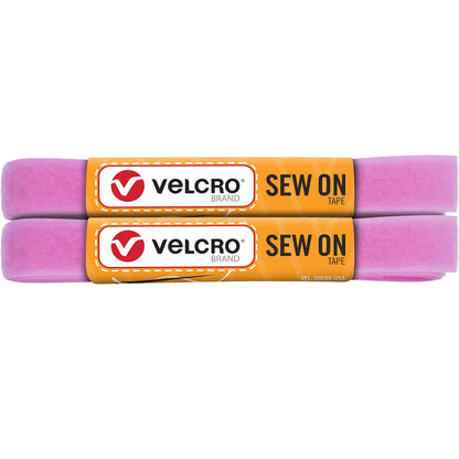 VELCRO Cinta de Velcro para Coser en Tela - Rosa - 4ft x 3 - 4 in