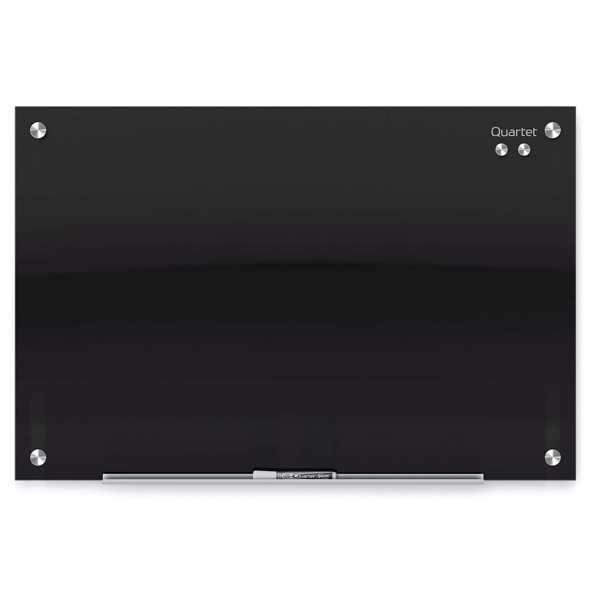 Quartet Pizarrón de Cristal Infinity Glass - NEGRO - 60an x 60alt cm - PIZARRÓN