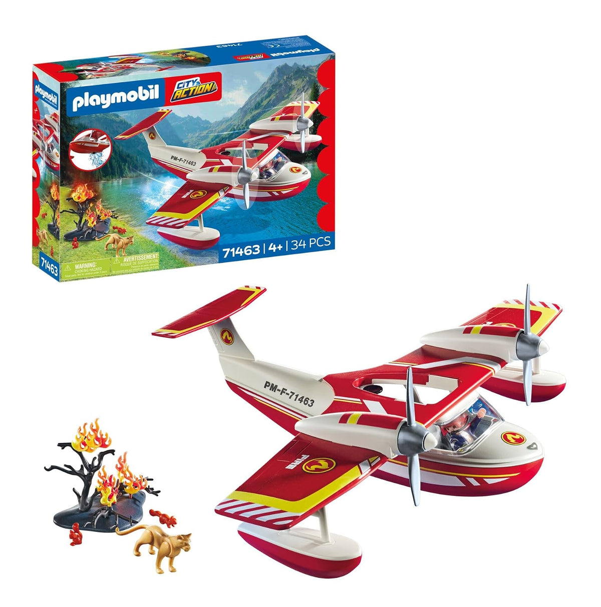 Playmobil Set de Bomberos con Figura y Accesorios - Moderno