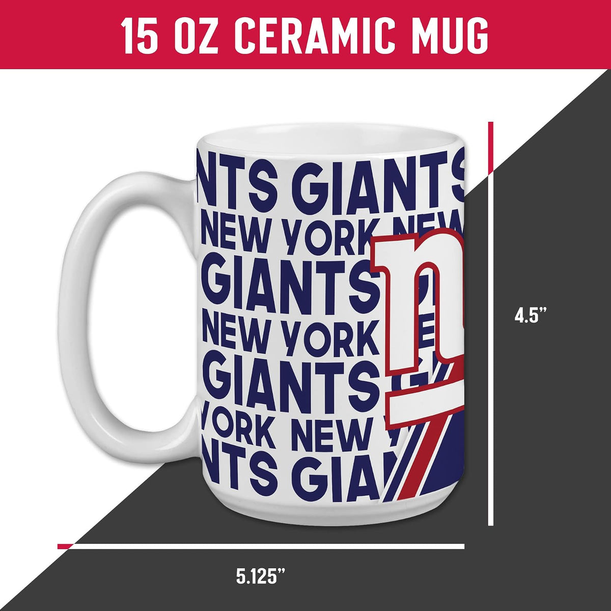 Rico Industries NFL Football Dallas Cowboys Taza de café de cerámica blanca de 15 onzas para fanáticos de la NFL