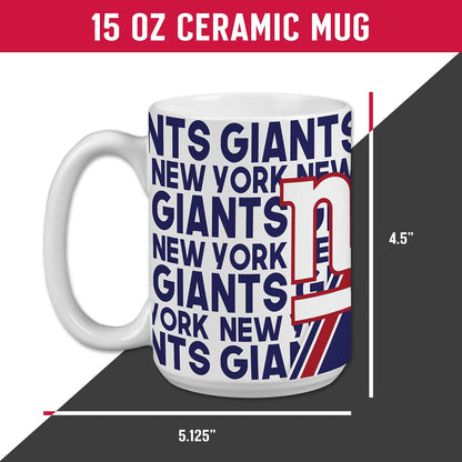 Rico Industries NFL Football Dallas Cowboys Taza de café de cerámica blanca de 15 onzas para fanáticos de la NFL
