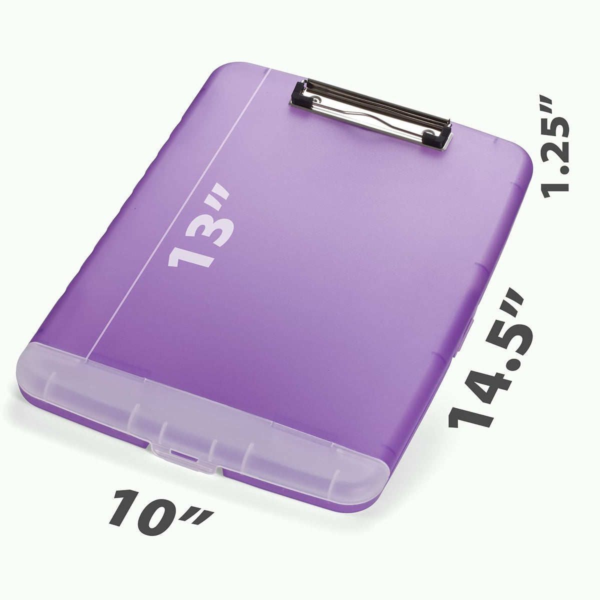 Officemate 83305 Slim Clipboard Storage Box, Translucent Purple