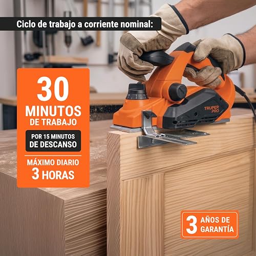 Truper CEPEL-3-1/4A4, Cepillo eléctrico 3-1/4" 850 W, profesional