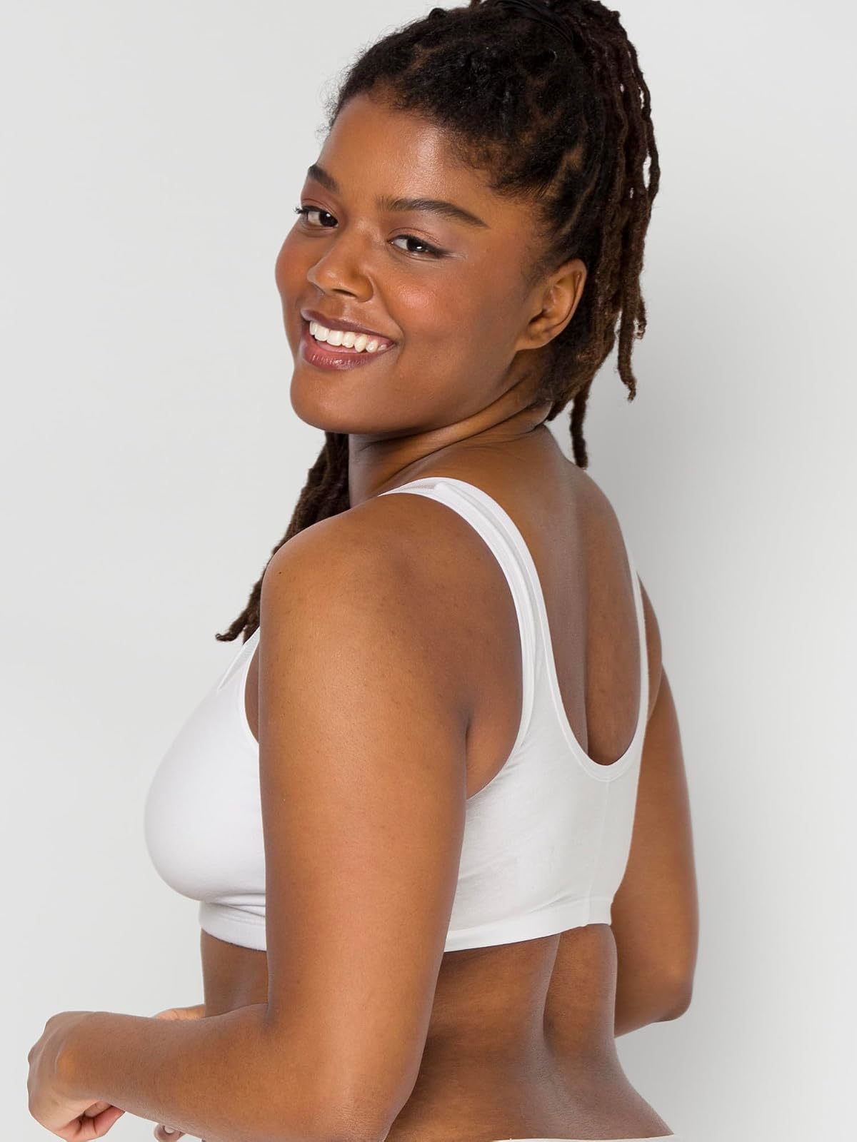 Fruit of The Loom Brasier Deportivo de Cierre Frontal cómodo con Correas de Malla Sujetador Deportivo para Mujer