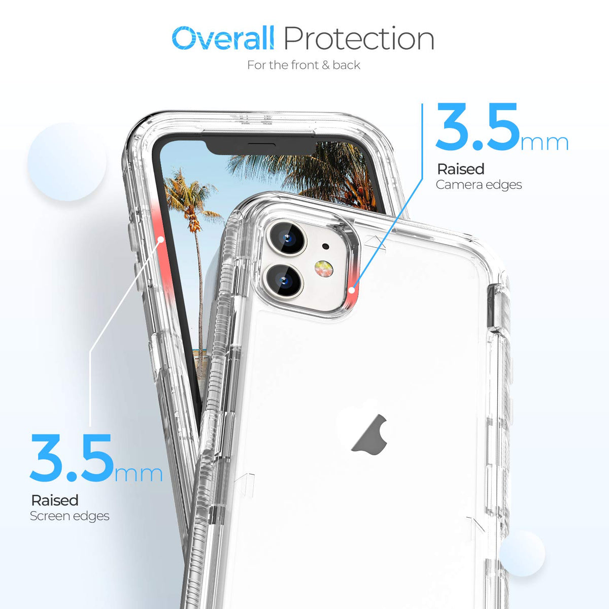 ORIbox - Funda Compatible con iPhone 11 Pro MAX, Resistente a los Golpes, anticaídas, Transparente