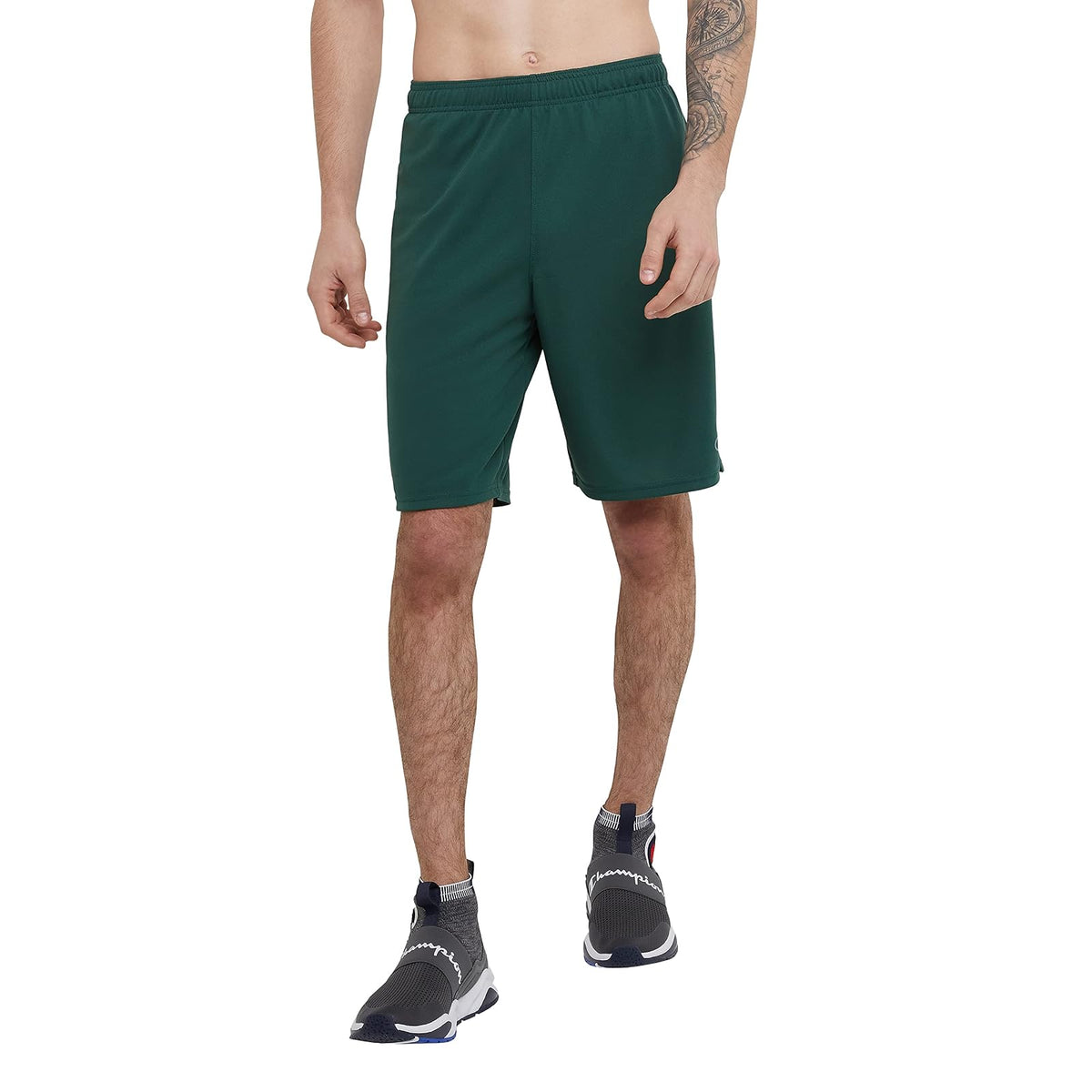 Champion Pantalones Cortos Deportivos Que absorben la Humedad Pantalones Cortos para Hombre - TEAM DARK GREEN - G
