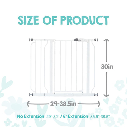 Regalo Easy Step Puerta de Seguridad, Blanco, para adaptarse a aberturas de entre 29-34 y 35-38,5 pulgadas de ancho, 30 pulgadas de alto. 73.66-86.36 CM y 88.9-97.79 CM de ancho, 76.2 CM de alto.