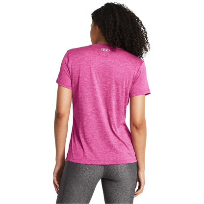 Under Armour Playera Manga Corta para Entrenamiento Tech SSC- Twist para Mujer Talla EXXG Color Rosa
