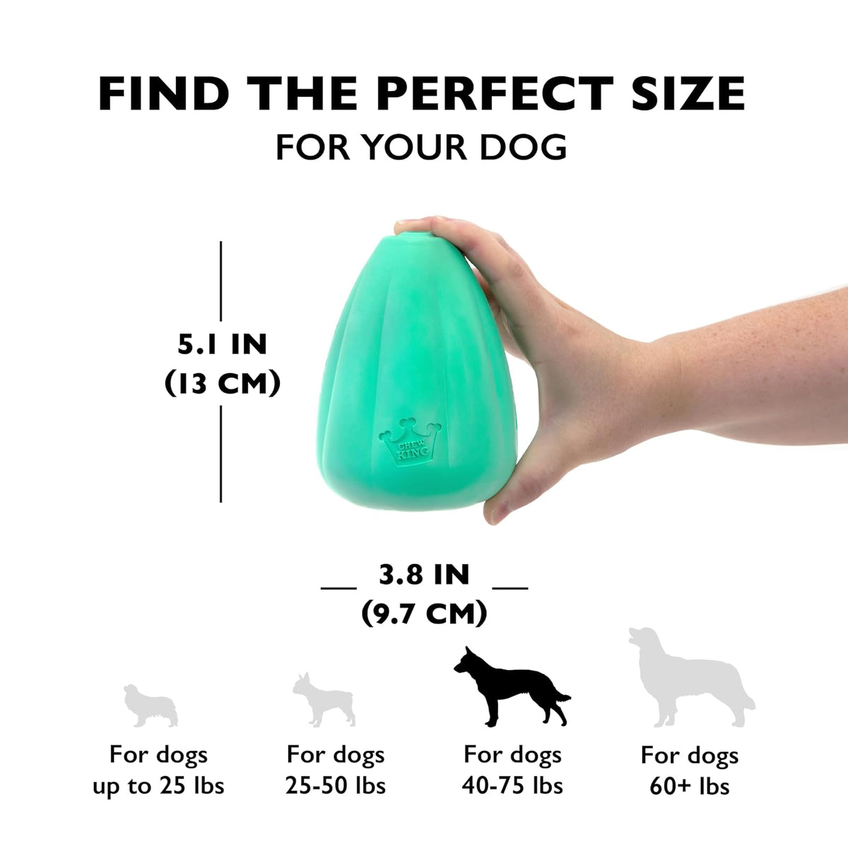 Chew King Juguete Premium para Perro, XL, Juguete de Goma Natural Extremadamente Duradero, Paquete de 2