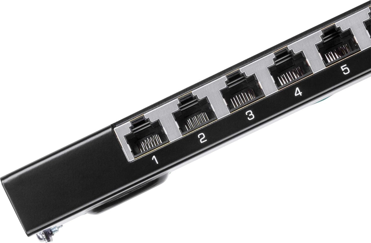 TRENDnet - Panel de conexión blindado Cat6A de 8 puertos, listo para montaje en pared, listo para 10G, Cat5e, Cat6, Cat6A, carcasa de metal, etiquetado codificado por colores para cableado T568A y