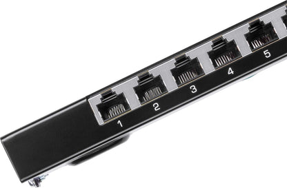 TRENDnet - Panel de conexión blindado Cat6A de 8 puertos, listo para montaje en pared, listo para 10G, Cat5e, Cat6, Cat6A, carcasa de metal, etiquetado codificado por colores para cableado T568A y