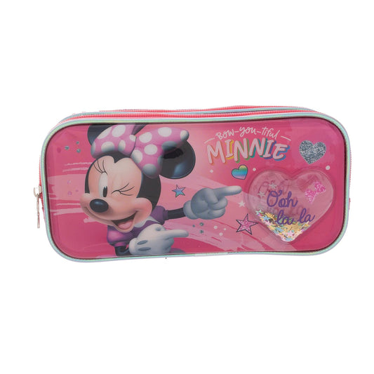 Ruz-Lapicera Escolar Suave Doble 3D Metálico Infantil Niña Disney Minnie