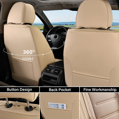 Coverado - Fundas de Asiento de Automóvil, Fundas Delanteras para Automóviles, Asientos Delanteros, Protector de Asiento de Automóvil, Impermeable, cojín de Piel para Asiento de Automóvil, Fundas Interiores