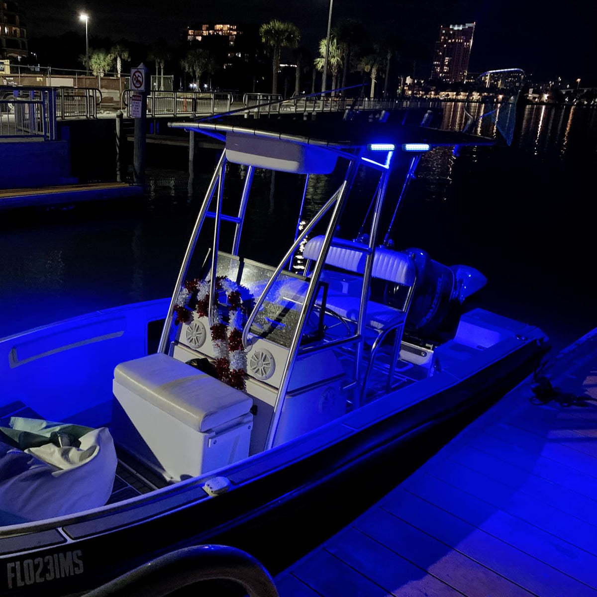 Nilight Marine 2 Luces LED de Navegacion 54 W, Haz de Inundacion Azul y Blanco, para Barco Kayak Yate, 18077CWB
