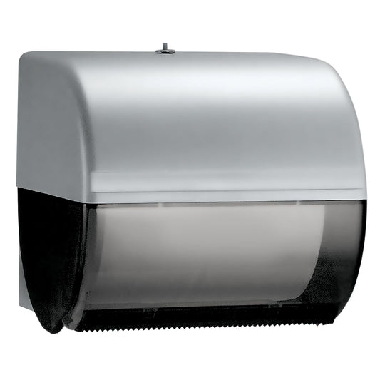 Kimberly-Clark Professional™ Omni - Dispensador de toallas de rollo duro (09746), color negro, para toallas de rollo de núcleo de 1.5 pulgadas, dispensador compacto, 10.5 x 10 x 10 pulgadas (cantidad 1)