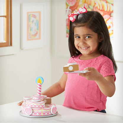 Melissa & Doug Pastel De Fiesta De Tres Capas De Madera
