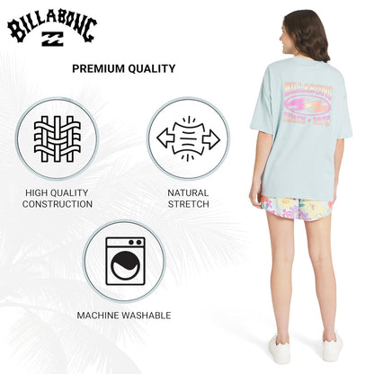 Billabong - Playera de algodón Suave de Alta Calidad de Ajuste Relajado para Mujer