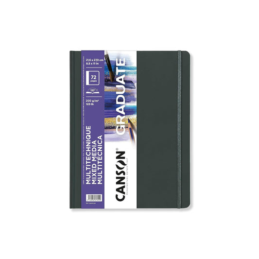 CANSON - Cuaderno de bocetos, grano fino, 200 g/m², tapa dura, 8.5 x 11 pulgadas, blanco, 72 hojas