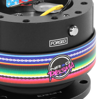 NRG Innovations NRG-SRK-200BK-MEXICALI Gen 2.0 Adaptador de Liberación Rápida para Volante, 6 Orificios, Cuerpo Negro/Anillo Mexicali