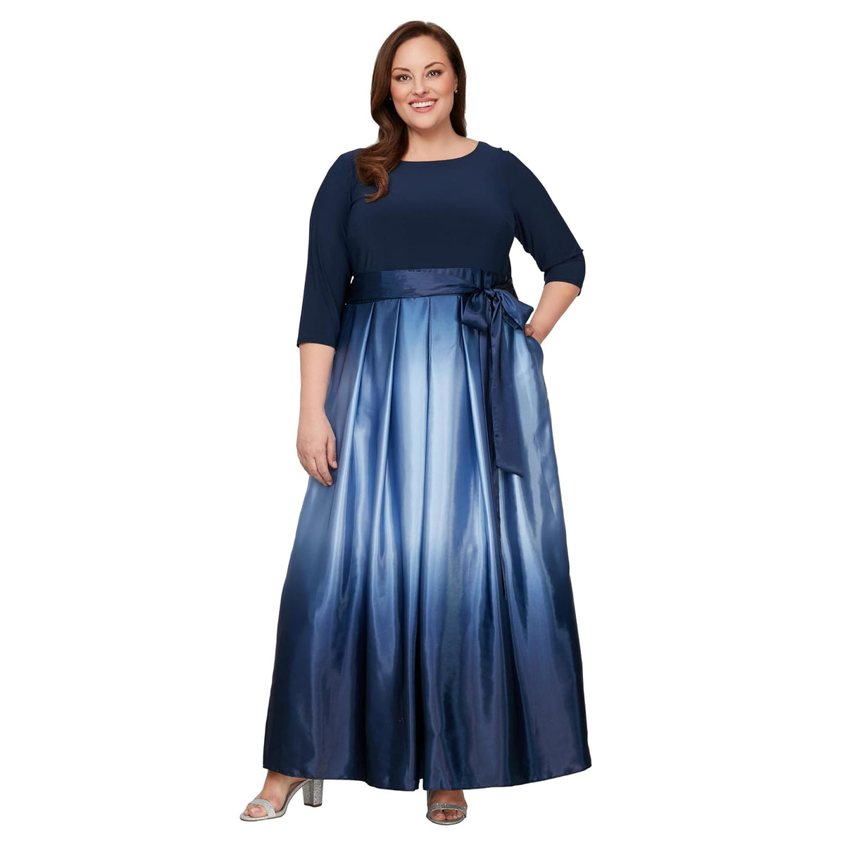 S.L. Fashions Vestido de Fiesta Largo satén sin Mangas Vestido para Ocaciones Especiales para Mujer