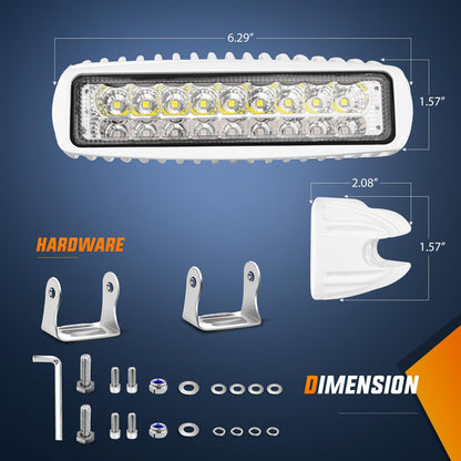 Nilight Marine 2 Luces LED de Navegacion 54 W, Haz de Inundacion Azul y Blanco, para Barco Kayak Yate, 18077CWB