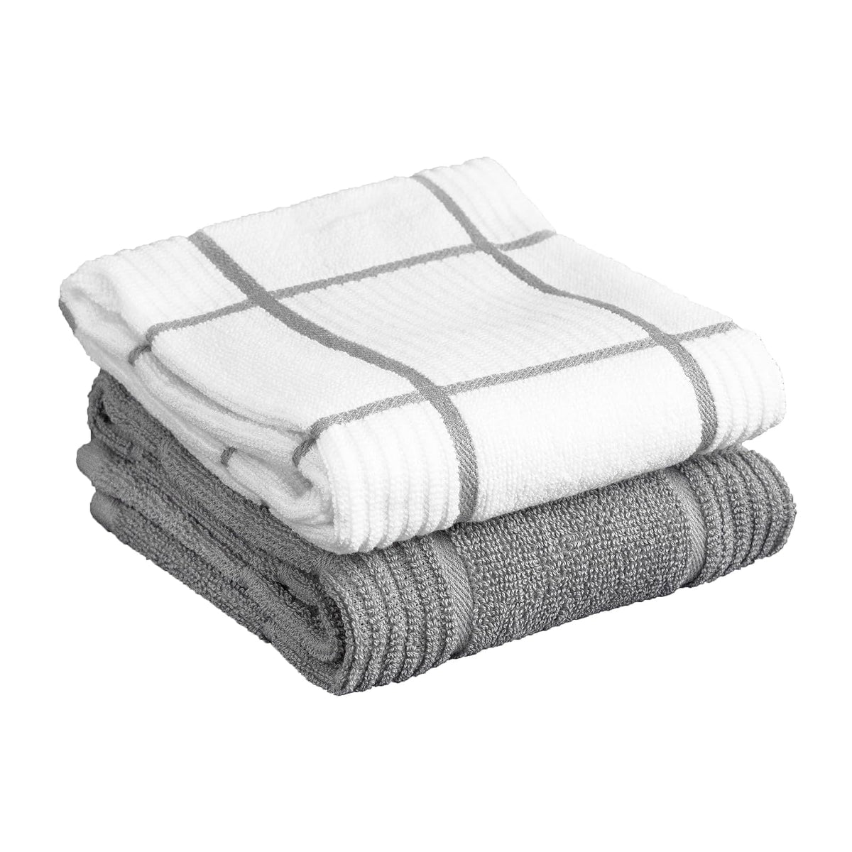 T-Fal Textiles Juego de 2 Toallas de Cocina - Gris