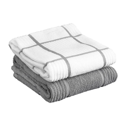 T-Fal Textiles Juego de 2 Toallas de Cocina - Gris