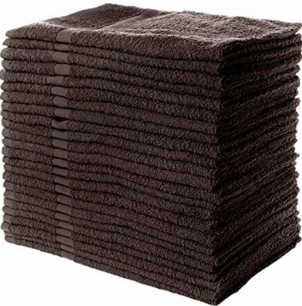 SIMPLI-MAGIC - Toallas de Mano de algodón de 16 x 27 Pulgadas (Paquete de 12) - Toallas Suaves para baño, Cocina, salón y Gimnasio (café)