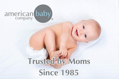 American Baby Company Heavenly Soft - Sábana bajera ajustable de chenilla de 28 x 52 pulgadas, sábana cálida y acogedora de chenilla neutra, azul, para niños y niñas, se adapta a colchones de cuna y