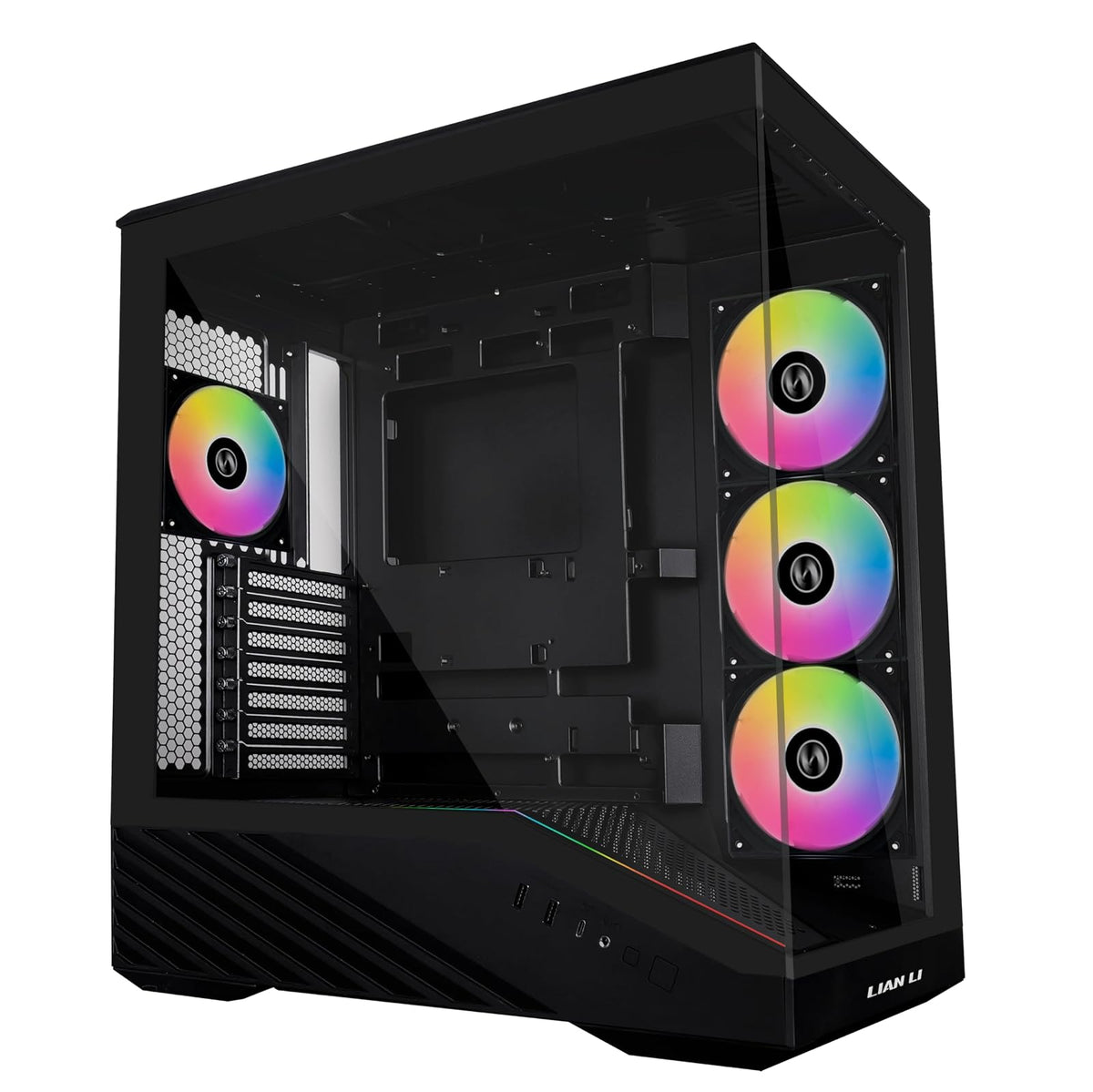 Lian LI Vector V100 Black – ARGB Full Tower ATX/mATX/ITX Case Pro Gaming Look