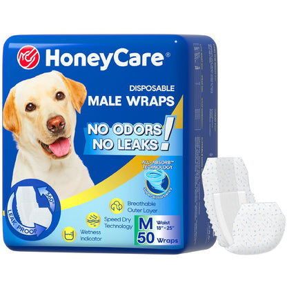 All-Absorb Envoltorio para Perro Masculino, Mediano