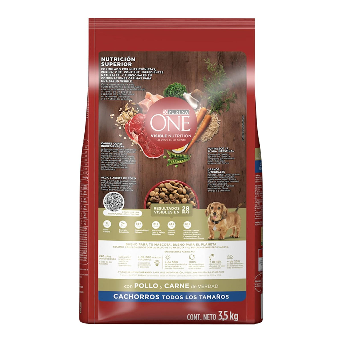 Purina One Cachorro Todos los Tamaños Sabor Carne 3.5Kg