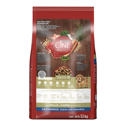 Purina One Cachorro Todos los Tamaños Sabor Carne 3.5Kg