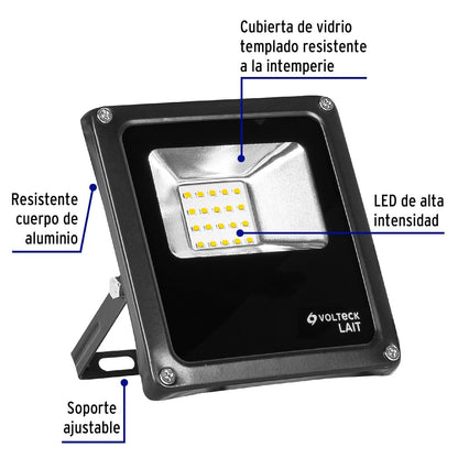 Volteck Lait REF-300L, Reflector delgado de LED 10 W luz de día encendido instantáneo