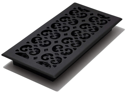 Decor Grates STH614 Classic Collection - Registro de piso, 6 x 14 pulgadas, color negro texturizado - 6x14 Inches - Registro de piso