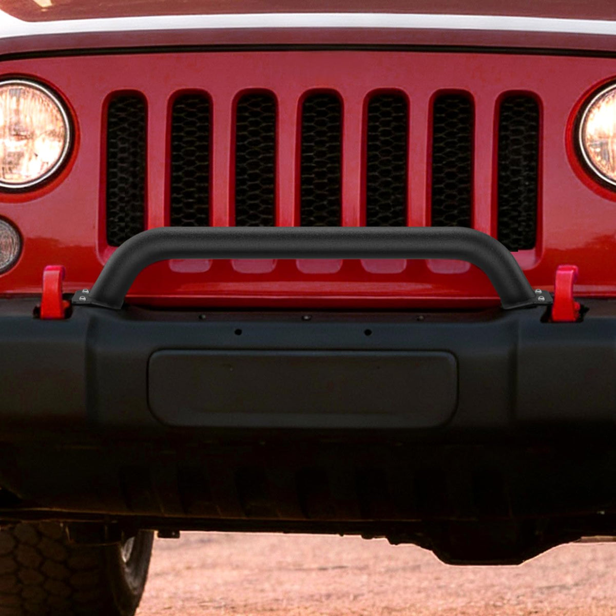 Nilight Protector de Cepillo para Polvo Frontal, Compatible con Jeep Wrangler JL 2018-2025, Gladiator JT 2019-2025, Protector de Rejilla de Barra de Acero se Adapta a Parachoques de Acero Rubicon de