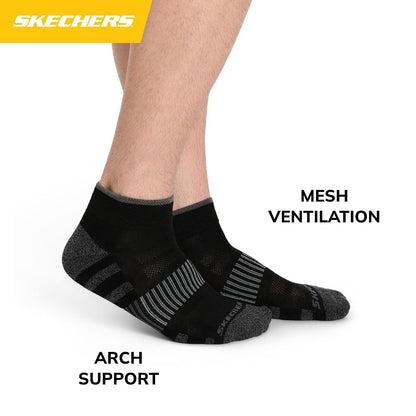 Skechers 8-pack Work Collection Quarter Crew Socks, Extended Cushion & Mesh Ventilation Calcetines Hombre