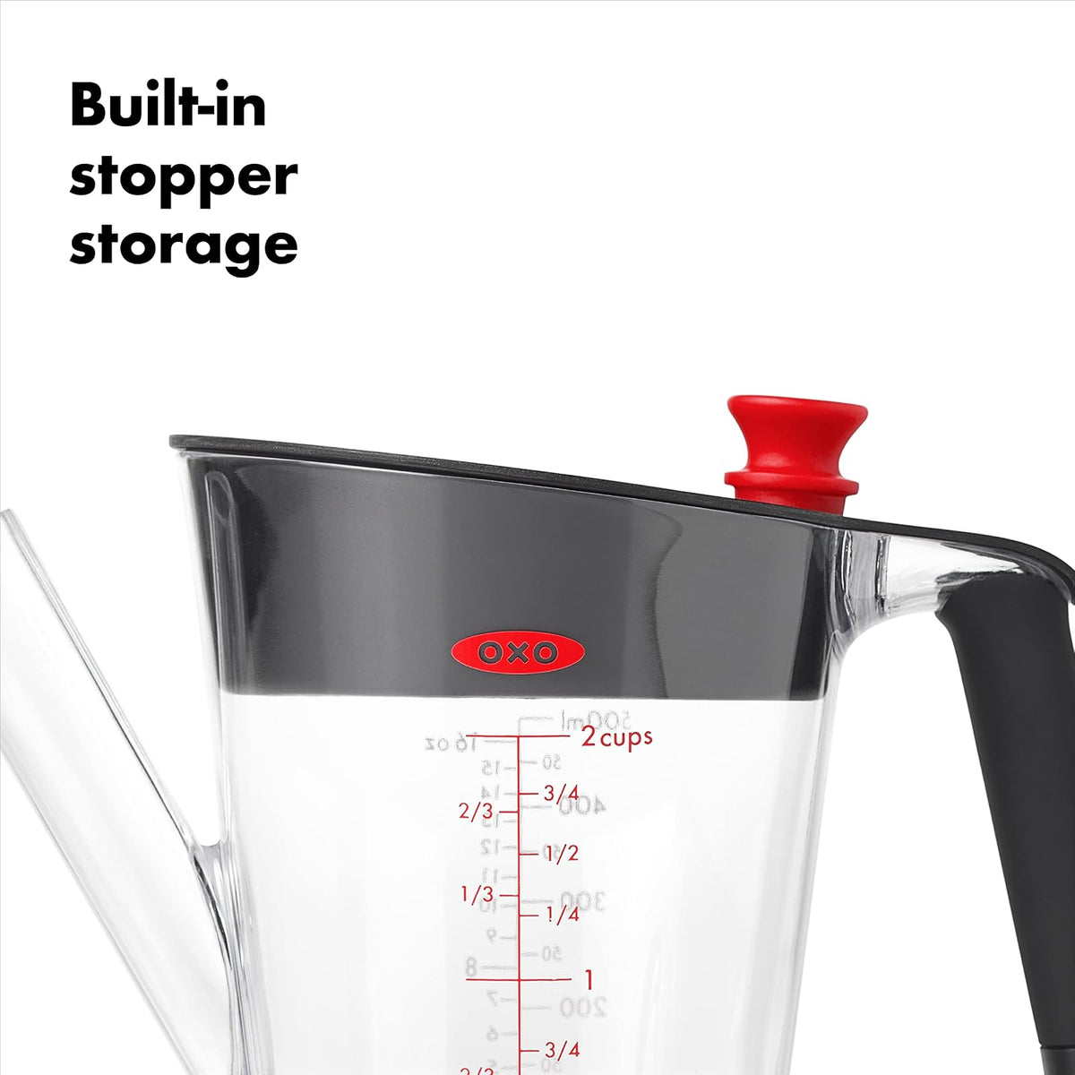 OXO Good Grips Separador de grasa de 2 tazas, plástico, talla única