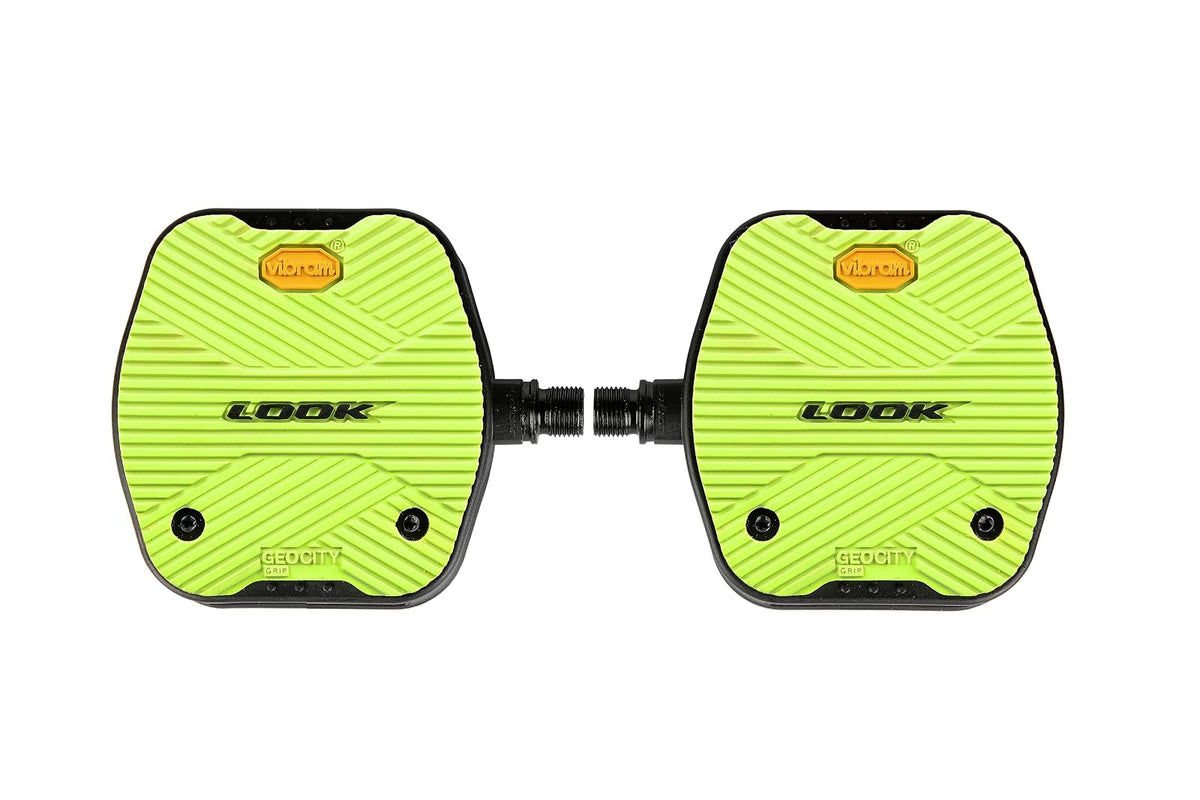 Look Cycle - Geo City Grip Bicycle Pedals - Flat Pedals - Slip-Proof Safety - Innovative Activ Grip Rubber - Premium High-Performance Urban Bike Pedal