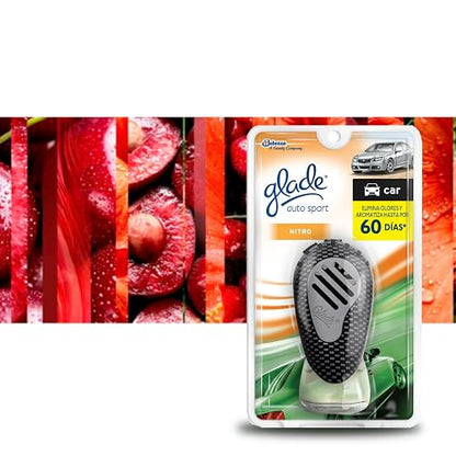 Glade Auto Sport Kit Aromatizante 1 Aparato y 3 Repuestos Nitro