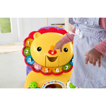 Fisher-Price Andadera León Camina Conmigo 3 en 1 6+ Meses | Modo sentarse, caminar y montar; botones luminosos de números y colores