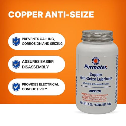 Permatex 31163 Copper Anti-Seize Lubricant, 16 oz., 236.59ml (8oz)