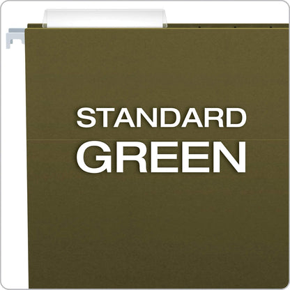 Pendaflex Carpetas colgantes recicladas, tamaño legal, verde estándar, corte 1/3, 25/BX (81621)