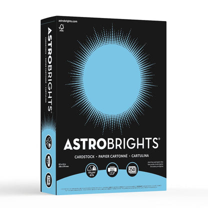 Astrobrights Papel Cartulina de Color, Carta 8.5 x 11 pulg, 65 lb - Azul lunar