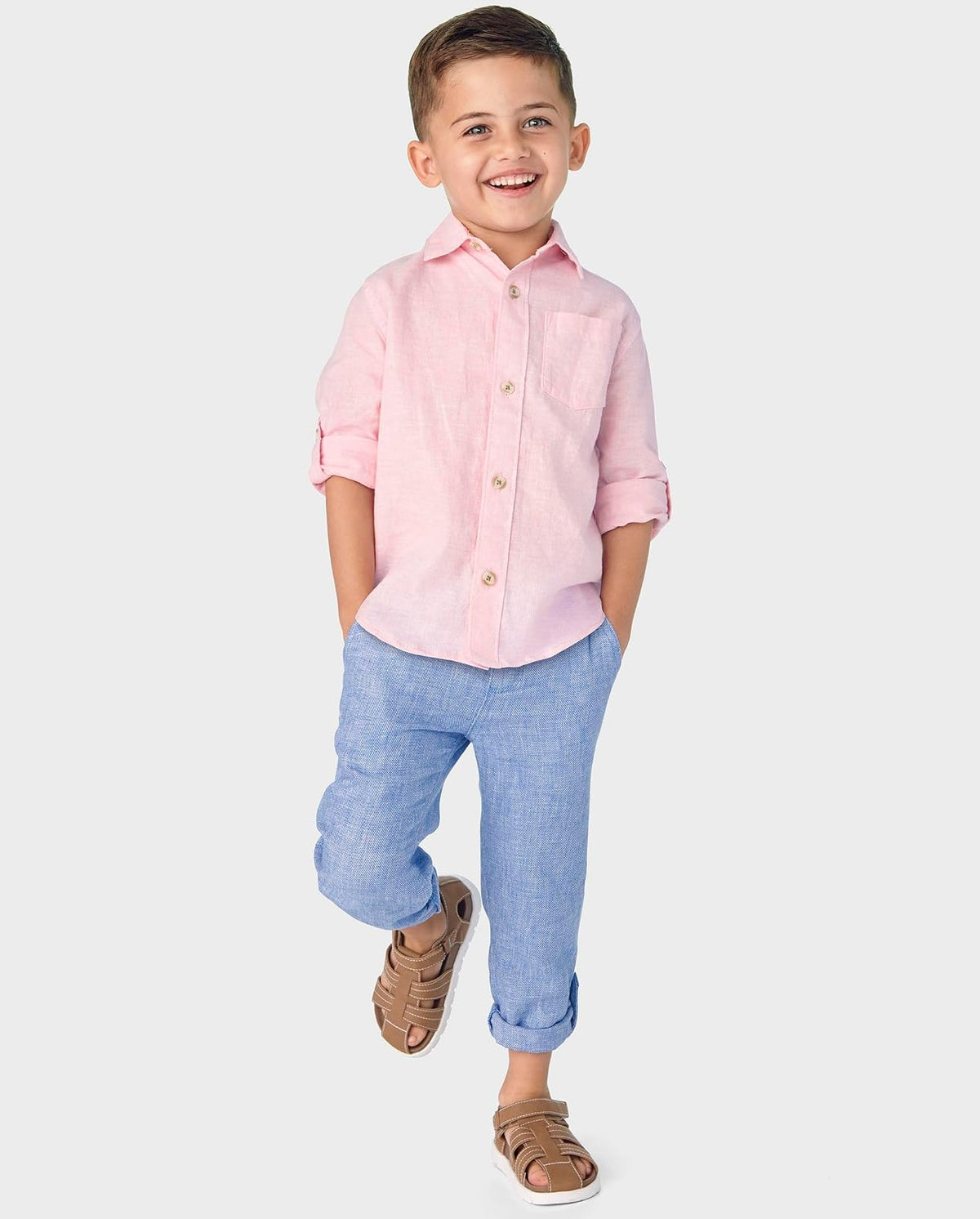 Gymboree Y Camisas de Manga Larga con Botones para niños pequeños Camisa Abotonada para Bebé-Niños