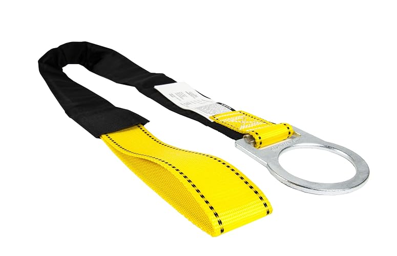 Guardian Fall Protection 10715 - Correa de anclaje de hormigón de 4 pies y extremo de anillo en D con revestimiento protector