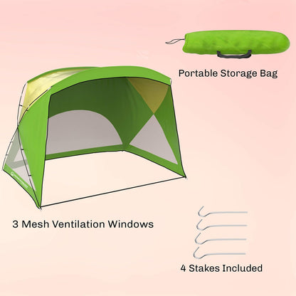 Wakeman Outdoor - Carpa de Playa con protección UV y Revestimiento Resistente al Agua para Eventos Deportivos y más con Bolsa de Transporte